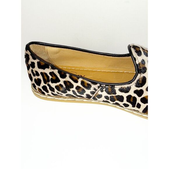 CHARIX Leopard Slip On Flat Loafers Comfort Cushion Leather Cowhide Hair 39/8.5 - Picture 14 of 16